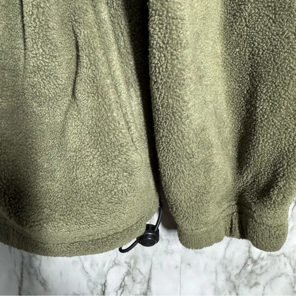 Olive Green Sweater with Red Pattern